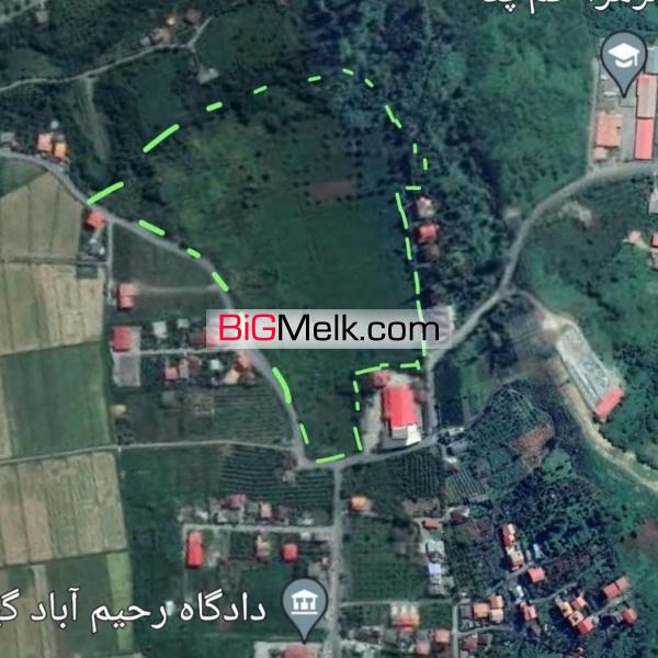 ۷/۵ هکتار زمین باسه بر آسفالت گلدشت رحیم آباد رودسر
